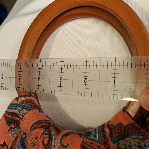 Corduroy Paisley * Handbag Quality Handmade Reversible Wood Handles BG220 - Picture 10 of 11